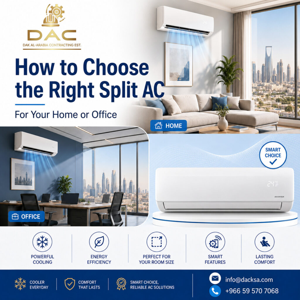 How to Choose the Right Split AC for Your Home or Office in Riyadh